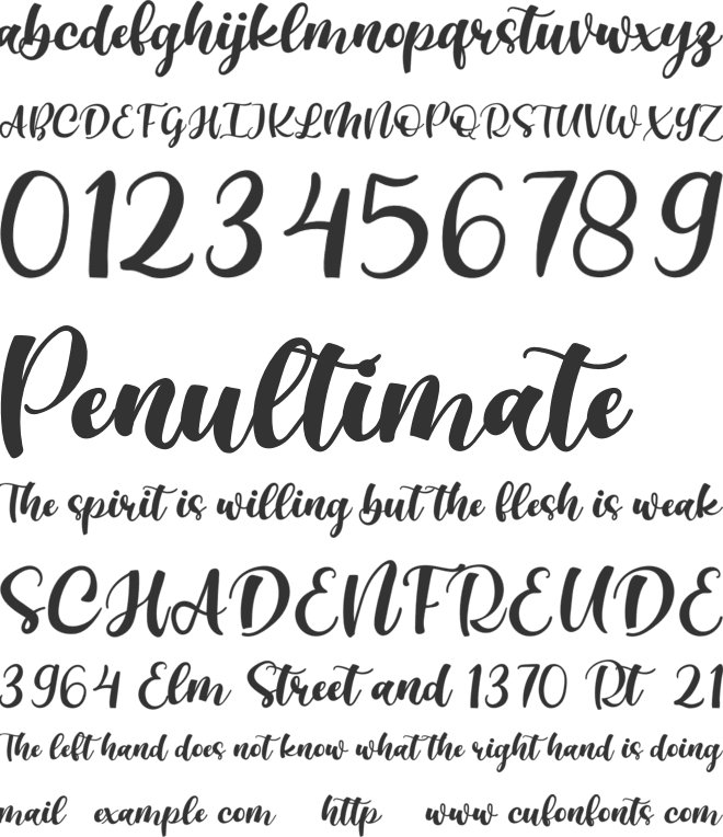 Baby Rainbow font preview