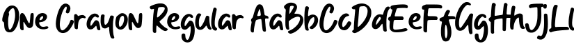 One Crayon Regular font