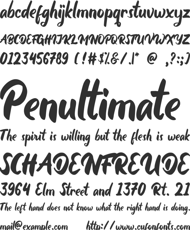 Agusta font preview