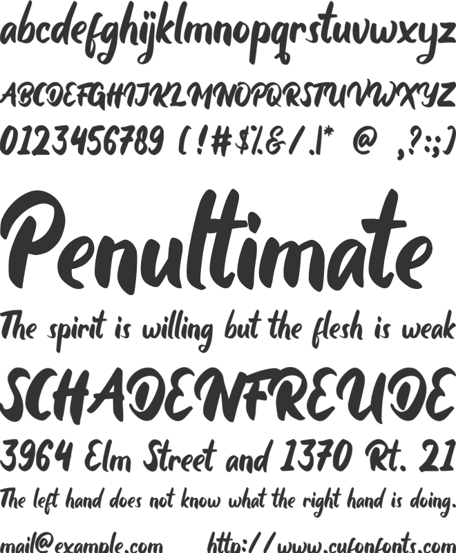 Agusta font preview