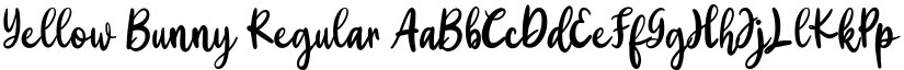 Yellow Bunny Regular font