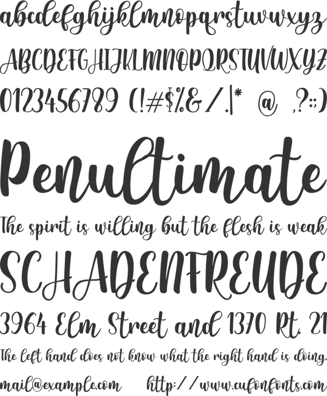 Monatessa font preview