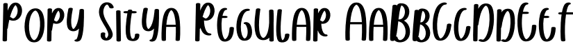 Popy Sitya Regular font
