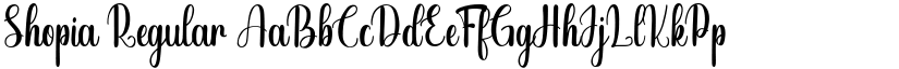 Shopia Regular font