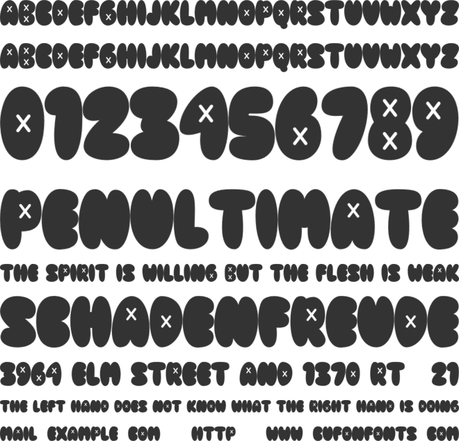 Fillings Urban font preview