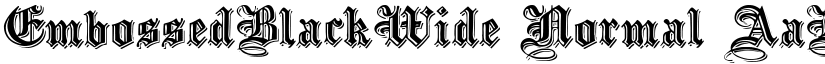 EmbossedBlackWide Normal font