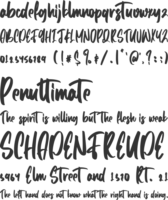 Honorable font preview