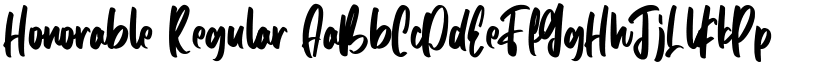 Honorable Regular font