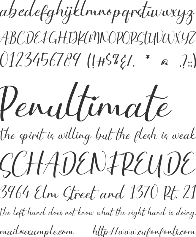 Baby Freya font preview