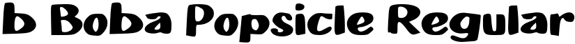 b Boba Popsicle Regular font