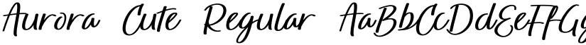 Aurora Cute Regular font