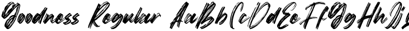 Goodness Regular font