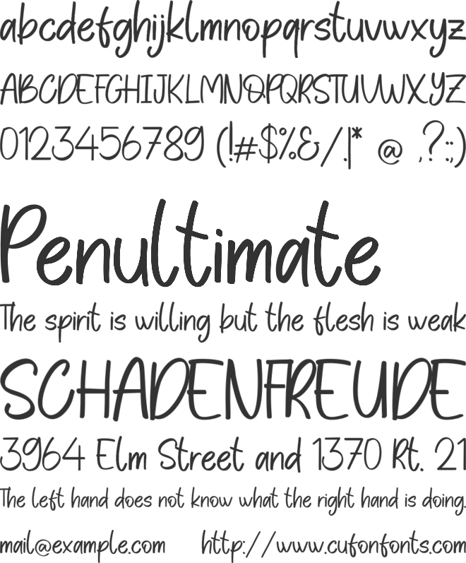 Pretty Sasa - Personal Use font preview