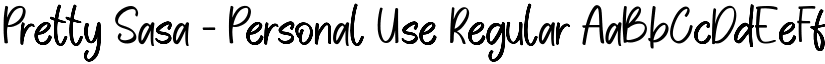Pretty Sasa - Personal Use Regular font