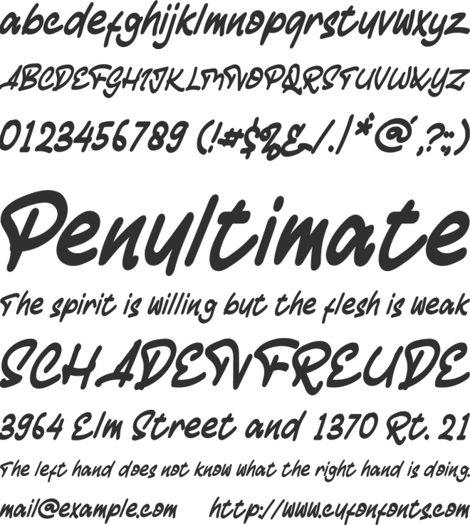 Gheamarker font preview