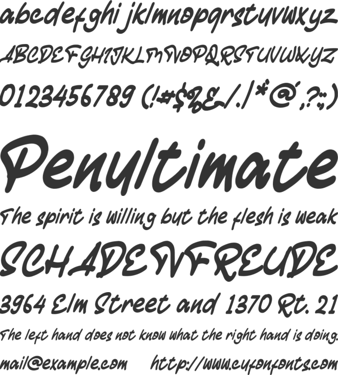 Gheamarker font preview