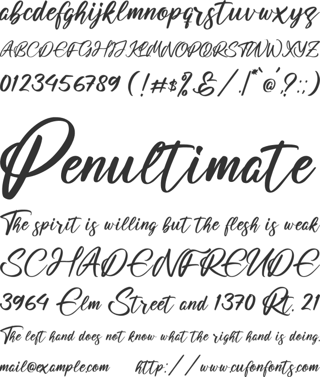 Casttelo Signature font preview