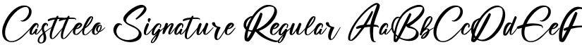 Casttelo Signature Regular font
