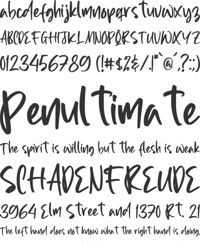 Allinda font preview