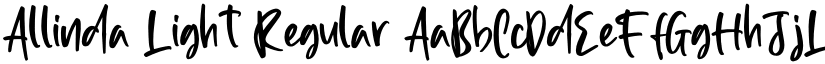 Allinda Light Regular font