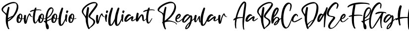 Portofolio Brilliant Regular font