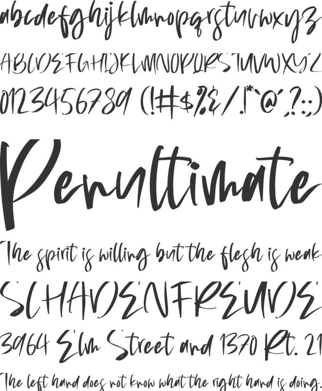 Handwritten Dreams font preview