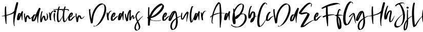Handwritten Dreams Regular font