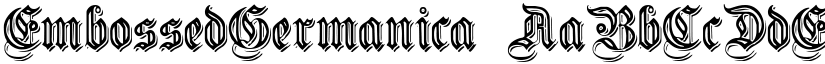 EmbossedGermanica font