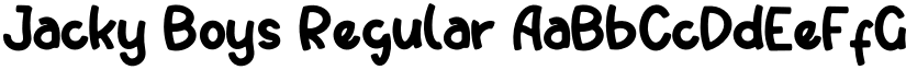Jacky Boys Regular font