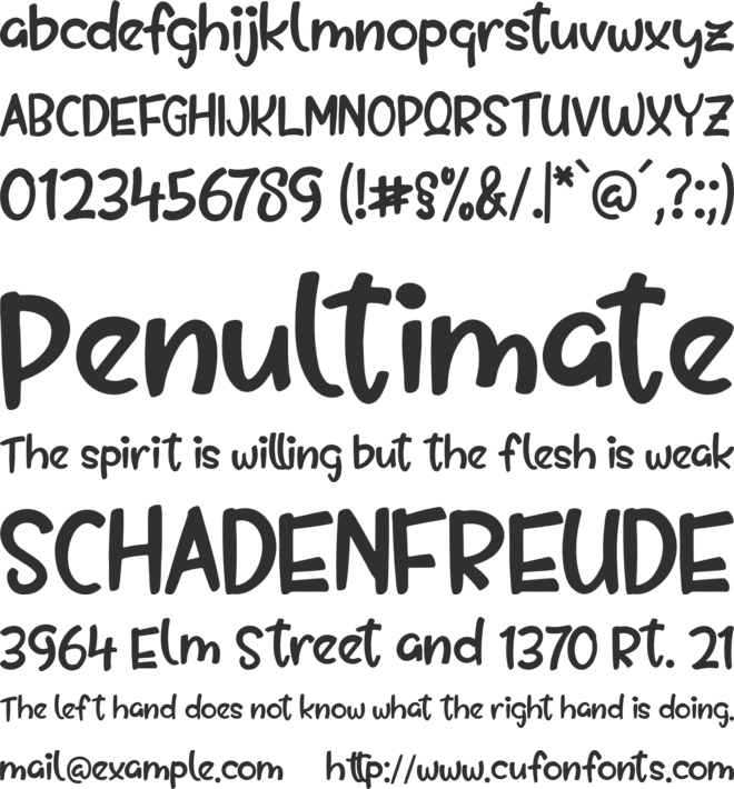 Drawing Kids font preview