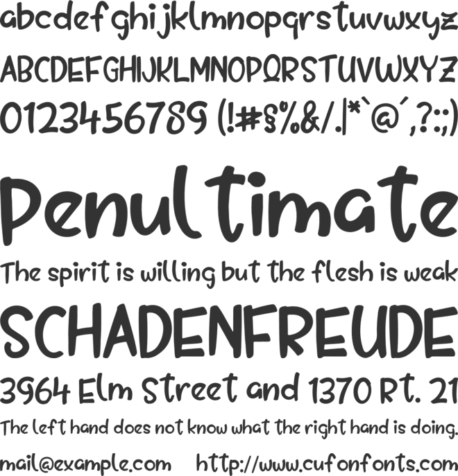 Drawing Kids font preview