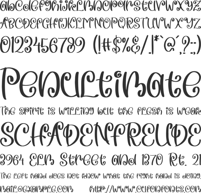 Sepia Love font preview