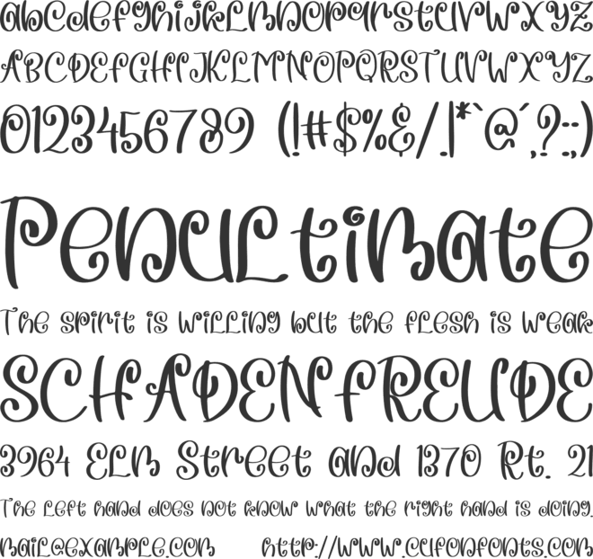 Sepia Love font preview