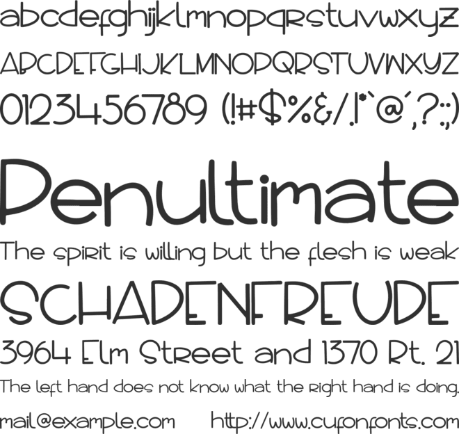 Sweet Cake font preview