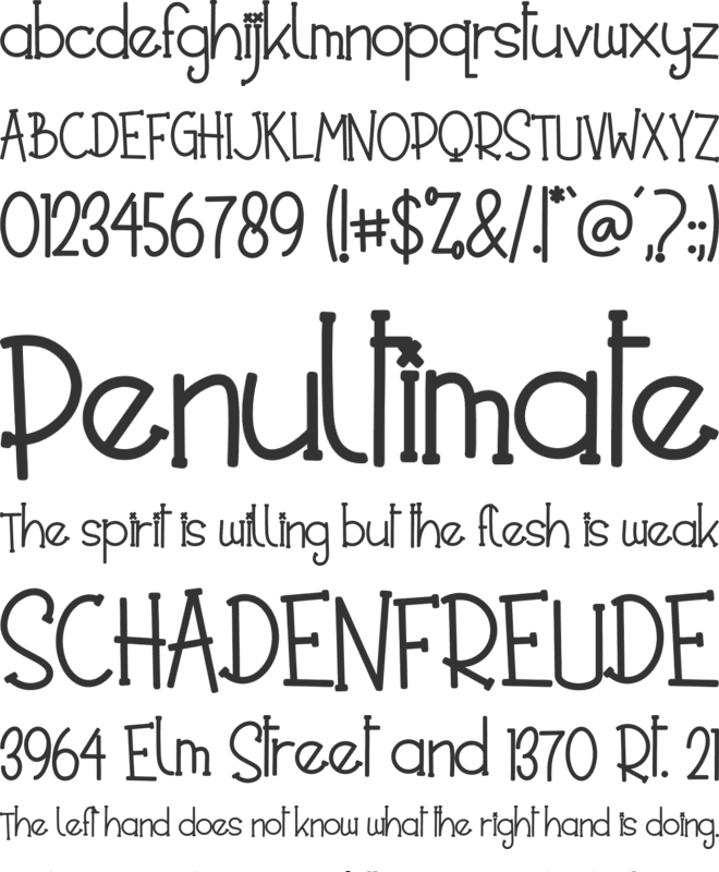 Noted Party font preview