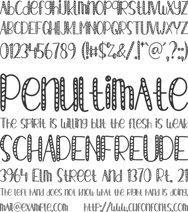 Candy Dino font preview