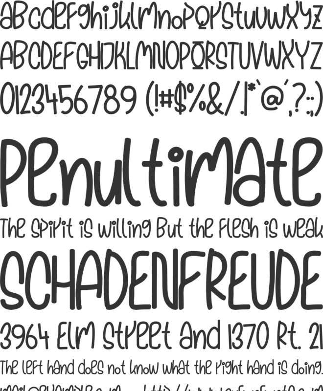 Silvana Bright font preview