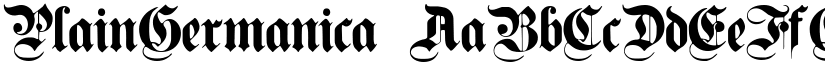 PlainGermanica font