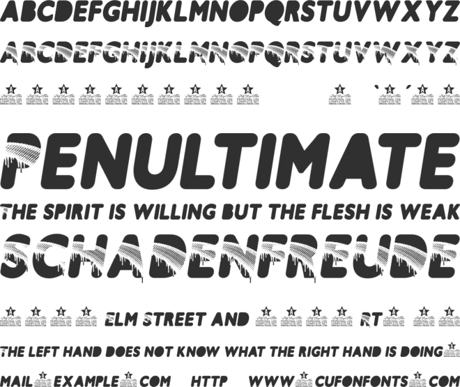 RAINBOWDROPS PERSONAL USE font preview