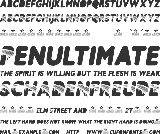 RAINBOWDROPS PERSONAL USE font preview