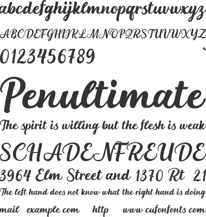 The Bernardo font preview
