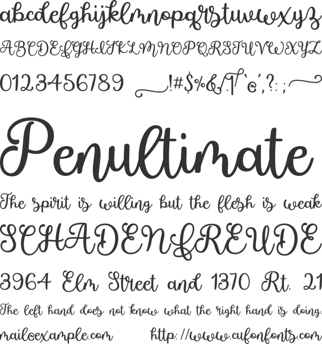 Faricka font preview