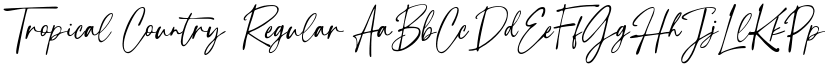 Tropical Country Regular font