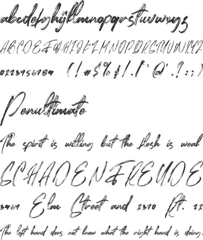 Soubrette font preview