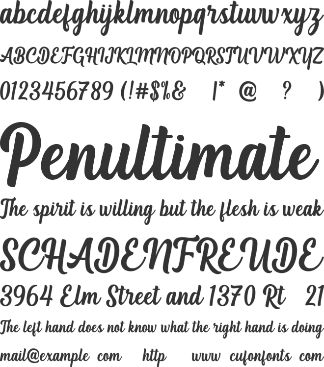 Blackmatte font preview