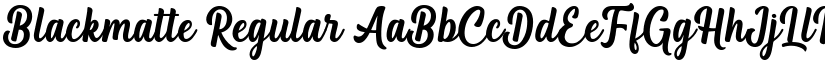 Blackmatte Regular font