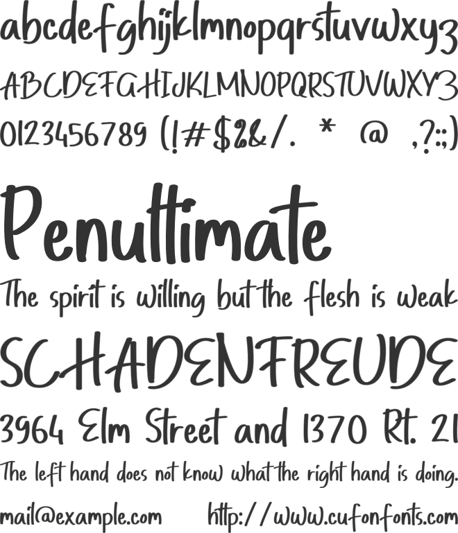 Honoria Sweet font preview