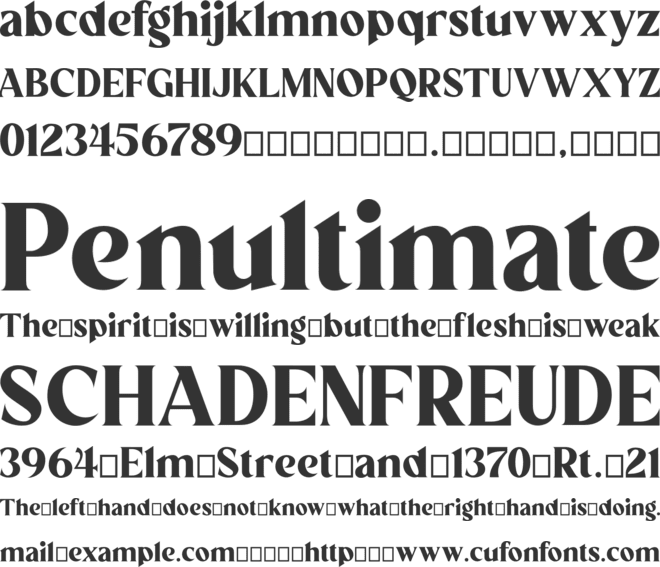 Evagrande font preview