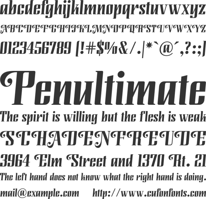 Modusa font preview