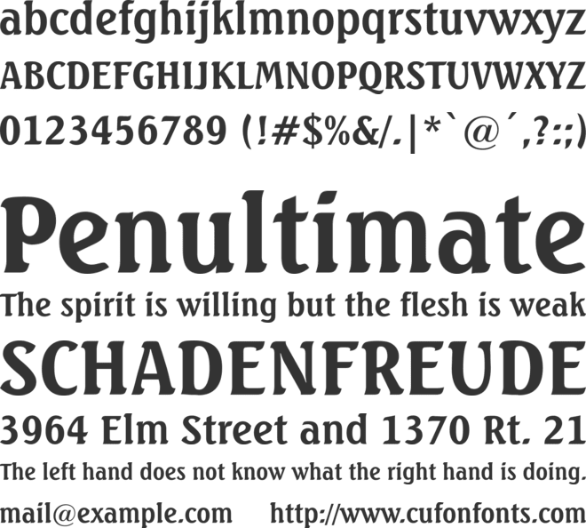 Seagull Lt BT font preview